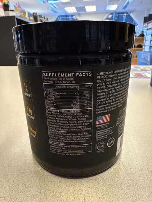 Black Market Cuts Thermogenic Pre-workout Fruit Punch