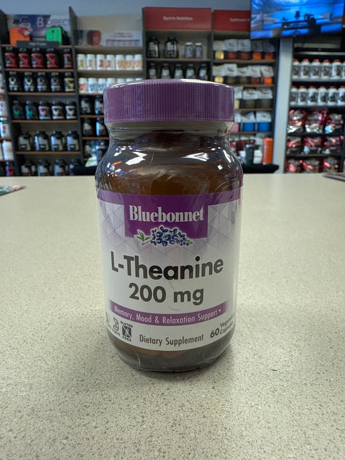 Bluebonnet L-Theanine 200mg 60 Vegetable Capsules