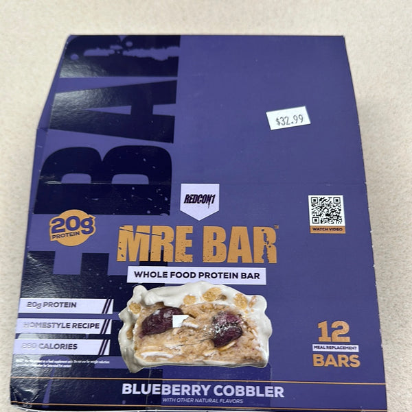 Redcon1 Protein Bar Blueberry Cobbler 12 Count Box