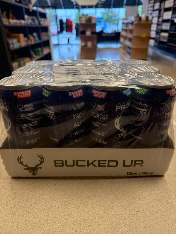 Bucked Up Protein Drinks Rainbow Candy 12pk
