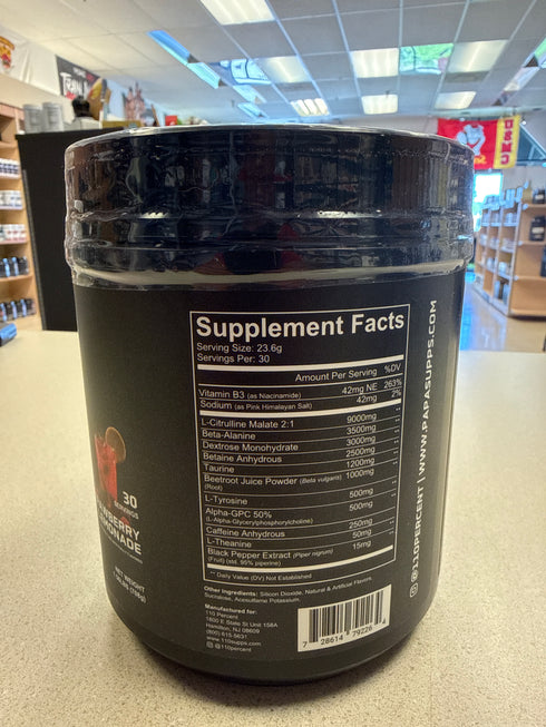 110% Pre-Workout Strawberry Lemonade 30 Servings