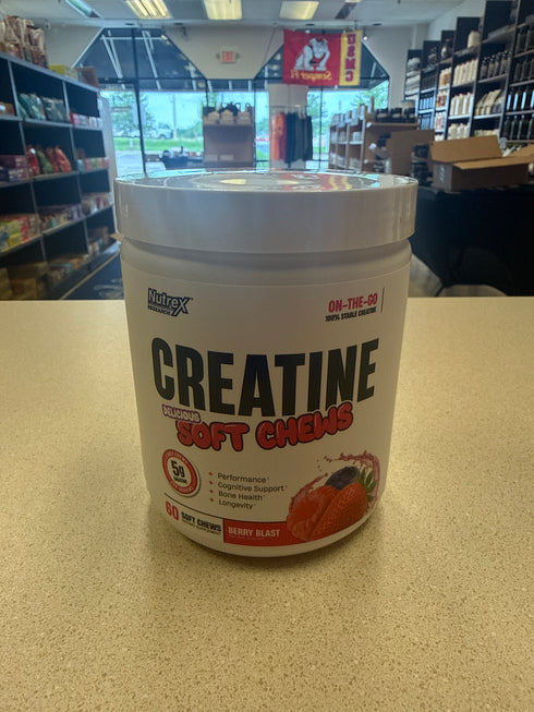 Nutrex Creatine Soft Chews Berry Blast 30 Servings