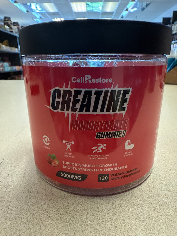 Cell Restore Creatine Monohydrate Gummies 5000mg 120 Vegan Gummies