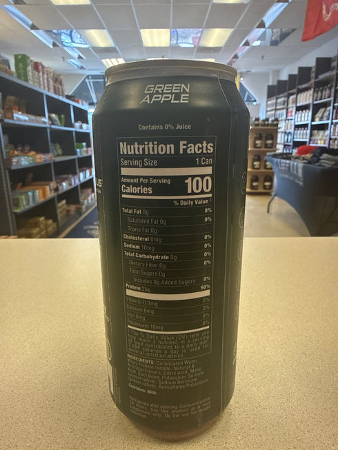 Bucked Up Protein Drink Green Apple 25 grams of Protein