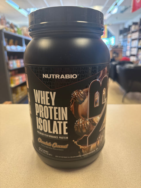 Nutrabio 2lb Whey Isolate Protein Chocolate Coconut
