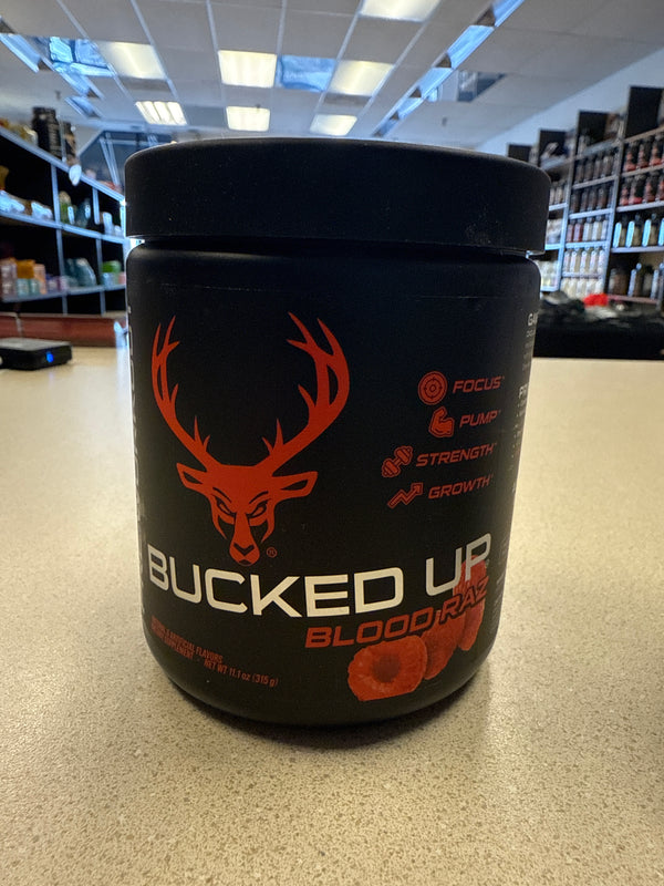 Bucked Up Blood Raz: Intense Pre-Workout Fuel Semper Fi Nutrition Bucked Up Blood Raz: Intense Pre-Workout Fuel Semper Fi Nutrition