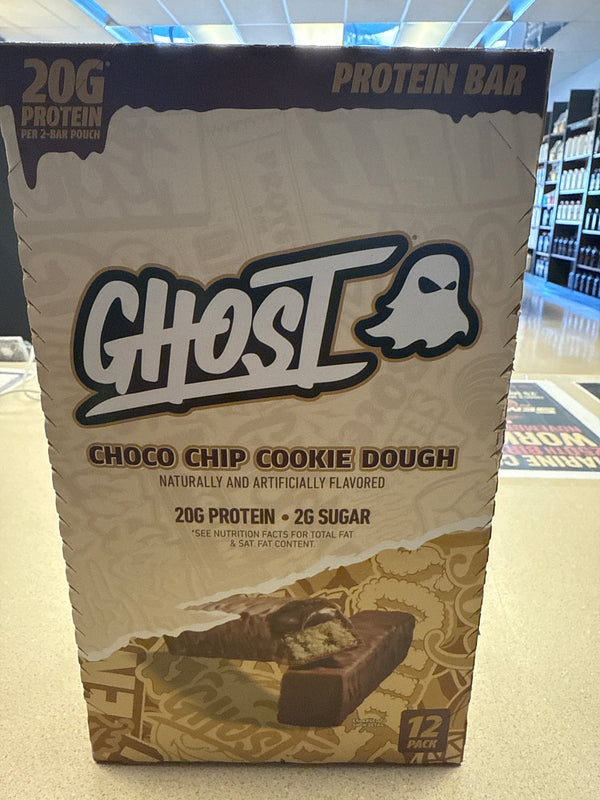 Ghost Protein Bars Chocolate Chip Cookie Dough 12 Ct