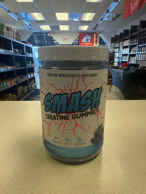 Smash Creatine Gummies Blue Razz Blast 30 Servings