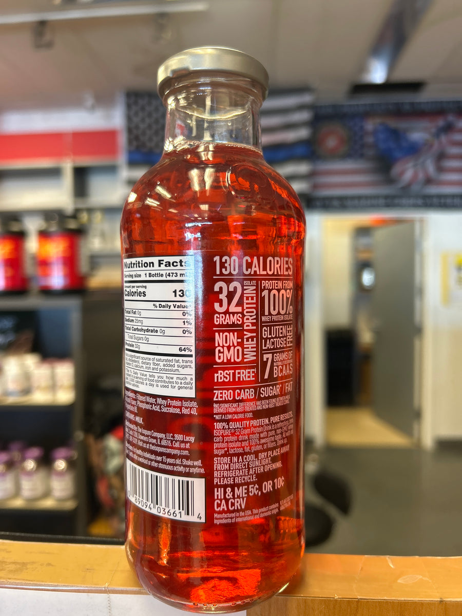 Isopure 32 gram protein drink Alpine Punch – Semper Fi Nutrition