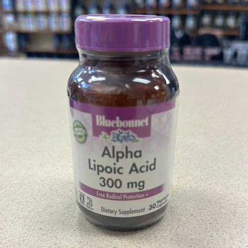 BlueBonnet Alpha Lipoic Acid Vegetarian Capsules, 300 mg, 60 Count