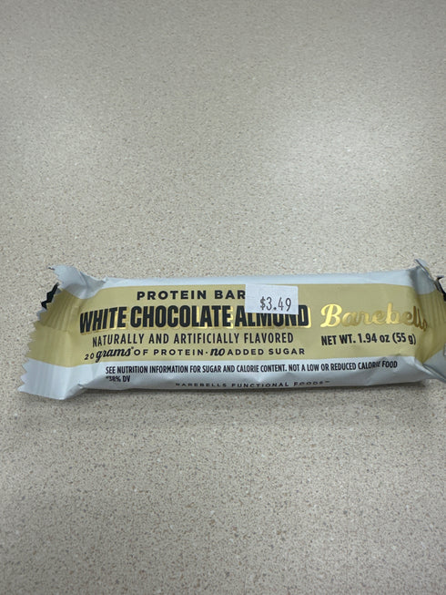 Barebell Protein Bar White Chocolate Almond 20 Grams of Protein