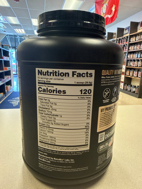 Nutrabio Whey Protein Isolate Creamy Vanilla 50 Servings