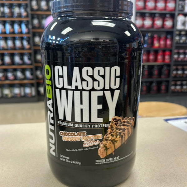 NutraBio Classic Whey Chocolate Peanut Butter Bliss 2lb