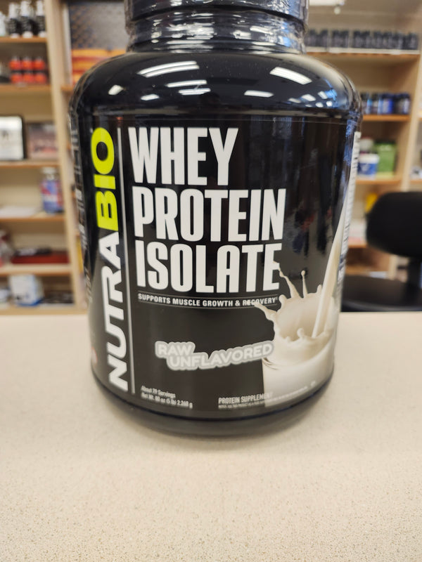 NUTRABIO Whey Isolate Protein 5lb Raw Unflavored