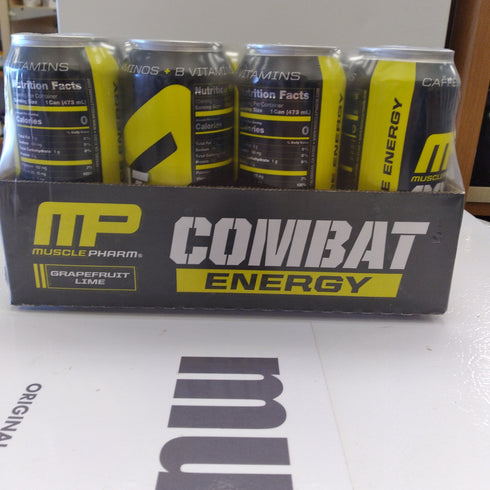 Muscle Pharm Combat Energy Grapefruit Lime 12 pack 16oz Cans