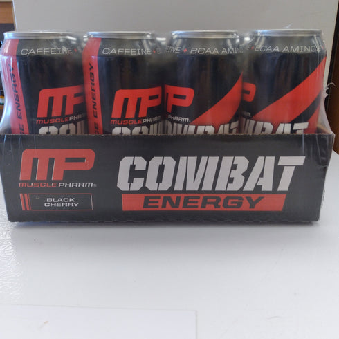 Muscle Pharm Combat Energy Black Cherry 12 Pack 16oz Cans