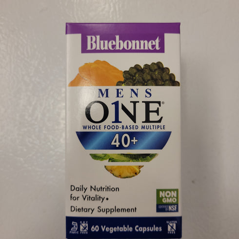 Bluebonnet Mens One 40+ 60 capsule daily vitamin