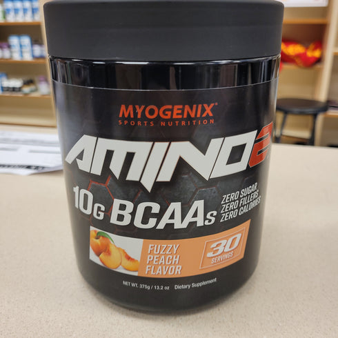 Myogenix Amino2 10g BCAAs Fuzzy Peach 30 Servings 10 Grams