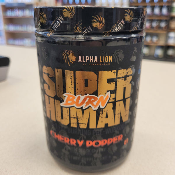 Alpha Lion Super Human Burn Pre Workout Cherry Dropper Flavor