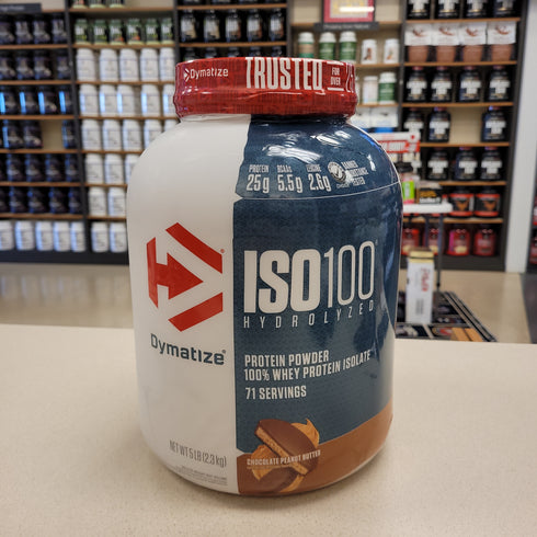 DYMATIZE ISO100 Hydrolyzed Protein Powder 100% Whey Protein Isolate Chocolate Peanut Butter 76 servings