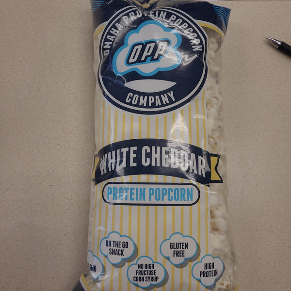 Omaha Protein Popcorn Company White Cheddar Protein Popcorn