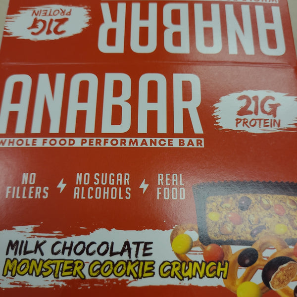 ANABAR Whole Foods Performance Bar Milk Chocolate Monster Cookie Crunch