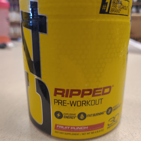 C4 Ripped Pre-Workout Zero Sugar Fruit Punch 30 Servings