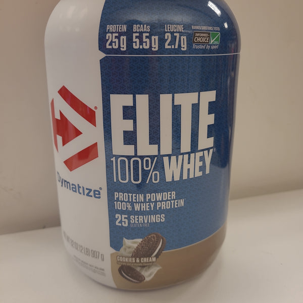 Dymatize Elite 100% Whey Cookies&Cream 2lb