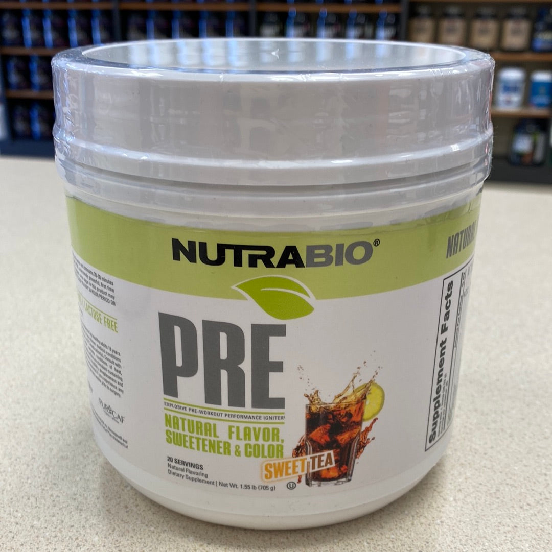 Nutrabio Pre Workout Naturally Sweet Sweet Tea Semper Fi Nutrition