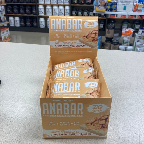 Anabar White Chocolate Cinnamon Swirl Crunch 12 Bar Box