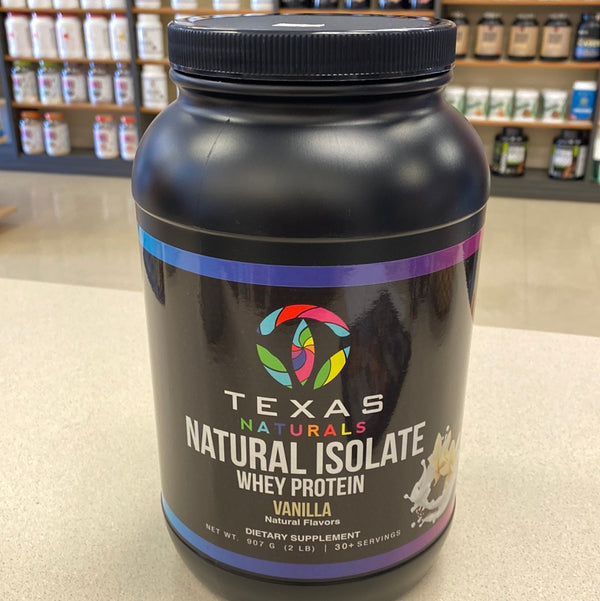Texas Naturals Whey Protein Isolate Vanilla 2lb 30 Serving’s