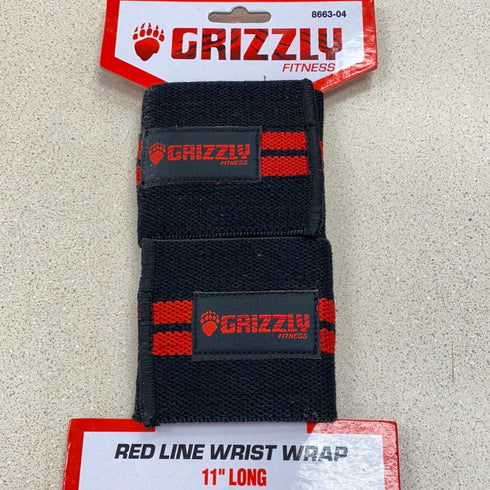 Grizzly Fitness Red Line Wrist wraps