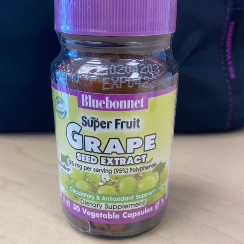 BlueBonnet Super Fruit Grape Seed Extract Supplement, 30 Count