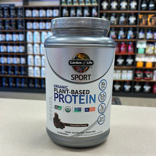 Garden of Life Organic Vegan Sport Protein Powder, Chocolate, Probiotics, BCAAs, 30g Plant Protein for Premium Post Workout Recovery, NSF Certified, Keto, Gluten Free, Made Without Dairy, 19 Servings