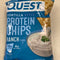 Quest Nutrition Protein Tortilla Chips, Ranch, 19g Protein, 4g Net Carbs, 140 Calories, Low Carb, Gluten Free, Soy Free, Potato Free, Baked, 1.2oz Bag, Single Sample