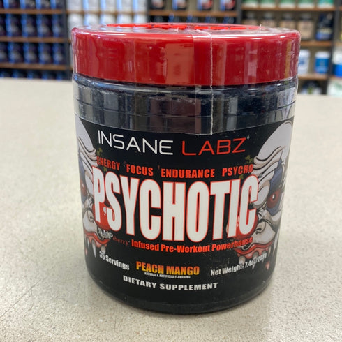 Insane Labz Psychotic Infused Pre-Workout Peach Mango 30 Servings