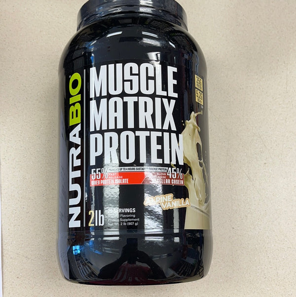NutraBio Muscle Matrix - Whey Protein Blend (Alpin Vanilla, 2 Pounds)