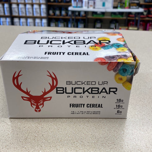 Bucked Up Protein Bars Fruity Cereal 12 Pack