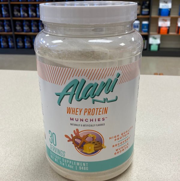 Alani Nu Whey Protein Powder, 23g of Ultra-Premium, Gluten-Free, Low Fat Blend of Fast-digesting Protein, Munchies, 30 Servings