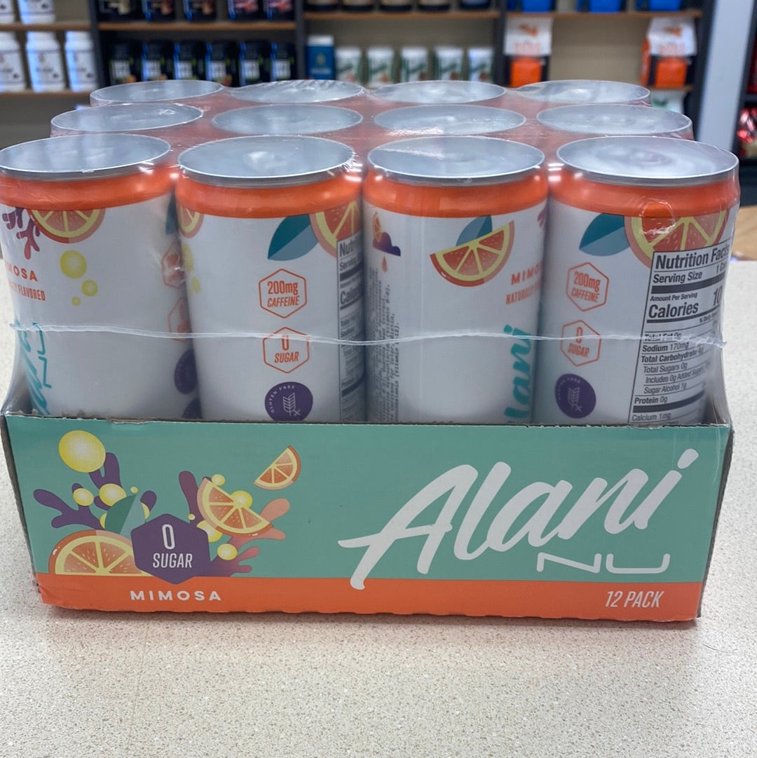 Alani Nu Mimosa Flavor Energy Drink SugarFree Preworkout 12 Pack