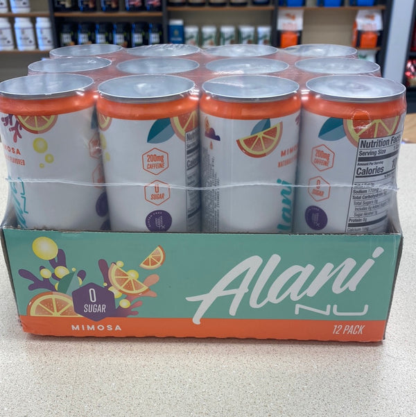 Alani Nu Sugar Free Energy Drinks, Preworkout Performance Mimosa (12pk)