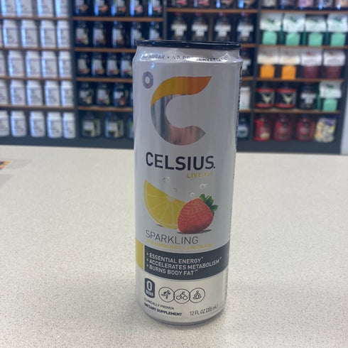 Celsius Sparkling Strawberry Lemonade 12oz.