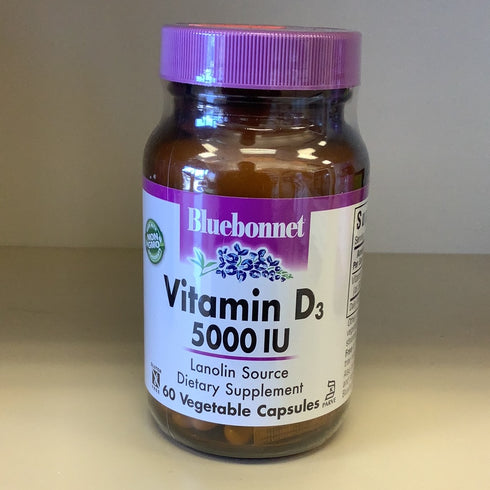 Bluebonnet Vitamin D3 5000 IU - 60 Caps
