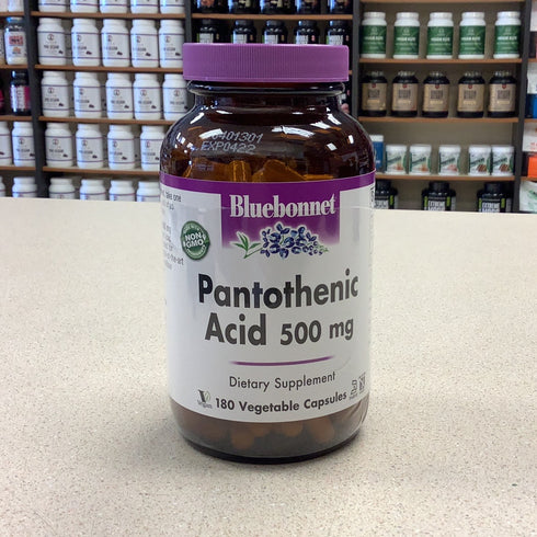 Bluebonnet Pantothenic Acid 500mg - 180 Caps
