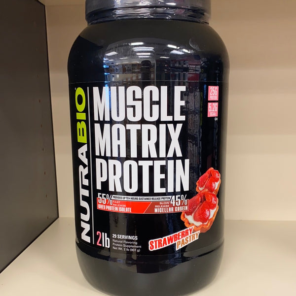 Nutrabio 2lb Muscle Matrix Protein Strawberry Pastry