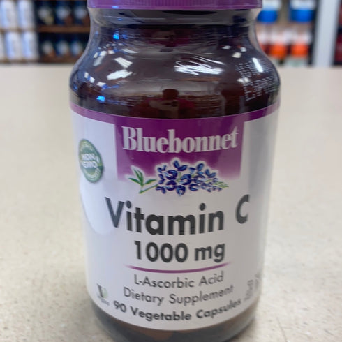 Bluebonnet Nutrition Vitamin C 1000 mg Vegetable Capsules, Ascorbic Acid, For Immune Health & Skin Health, Vegan, Vegetarian, Non GMO, Gluten Free, Soy Free, Milk Free, Kosher, 90 Vegetable Capsules
