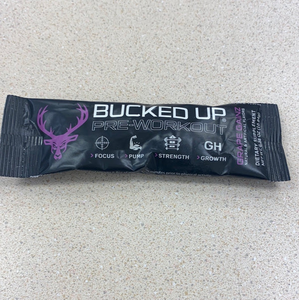Bucked Up Preworkout Single Pack Grape Gains