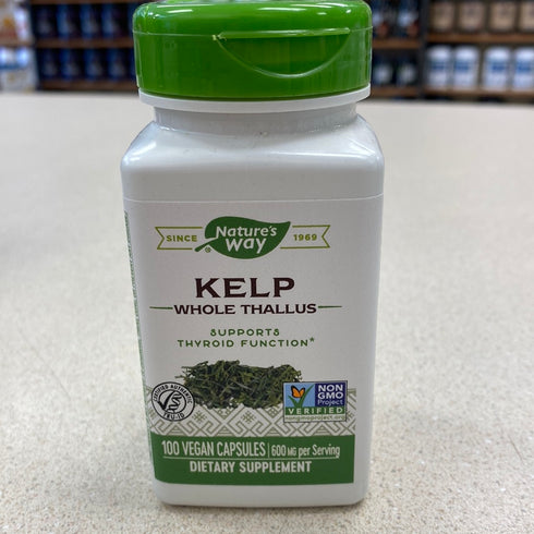 Nature's Way Kelp; 600 mg Non-GMO Project Verified Gluten Free Vegetarian; 100 Count