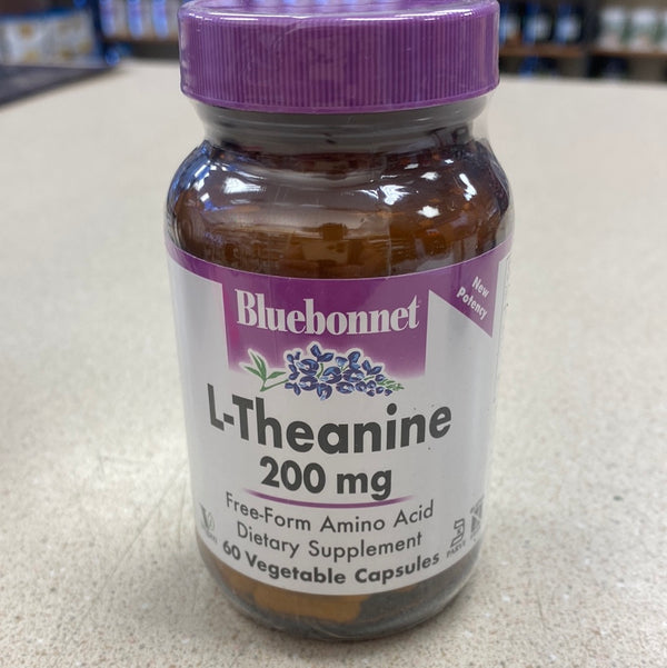 Bluebonnet L-Theanine 200mg 60 Vegetable Capsules