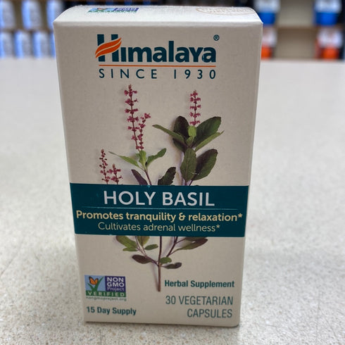 Himalya Holy Basil 15 Day Supply 30 Vegetarian Capsules